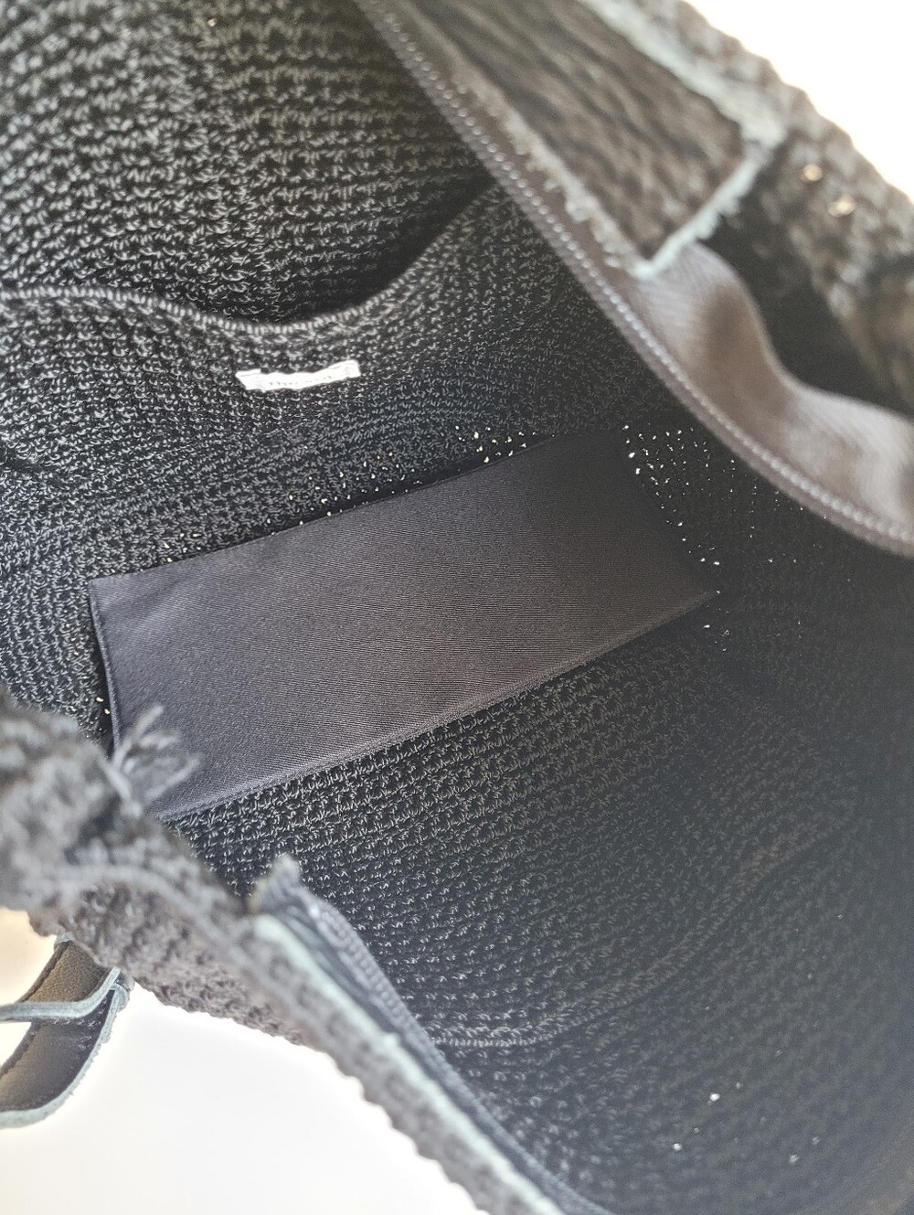The Sak Handwoven Crochet Crossbody Bag Black Medium - Picture 8 of 11